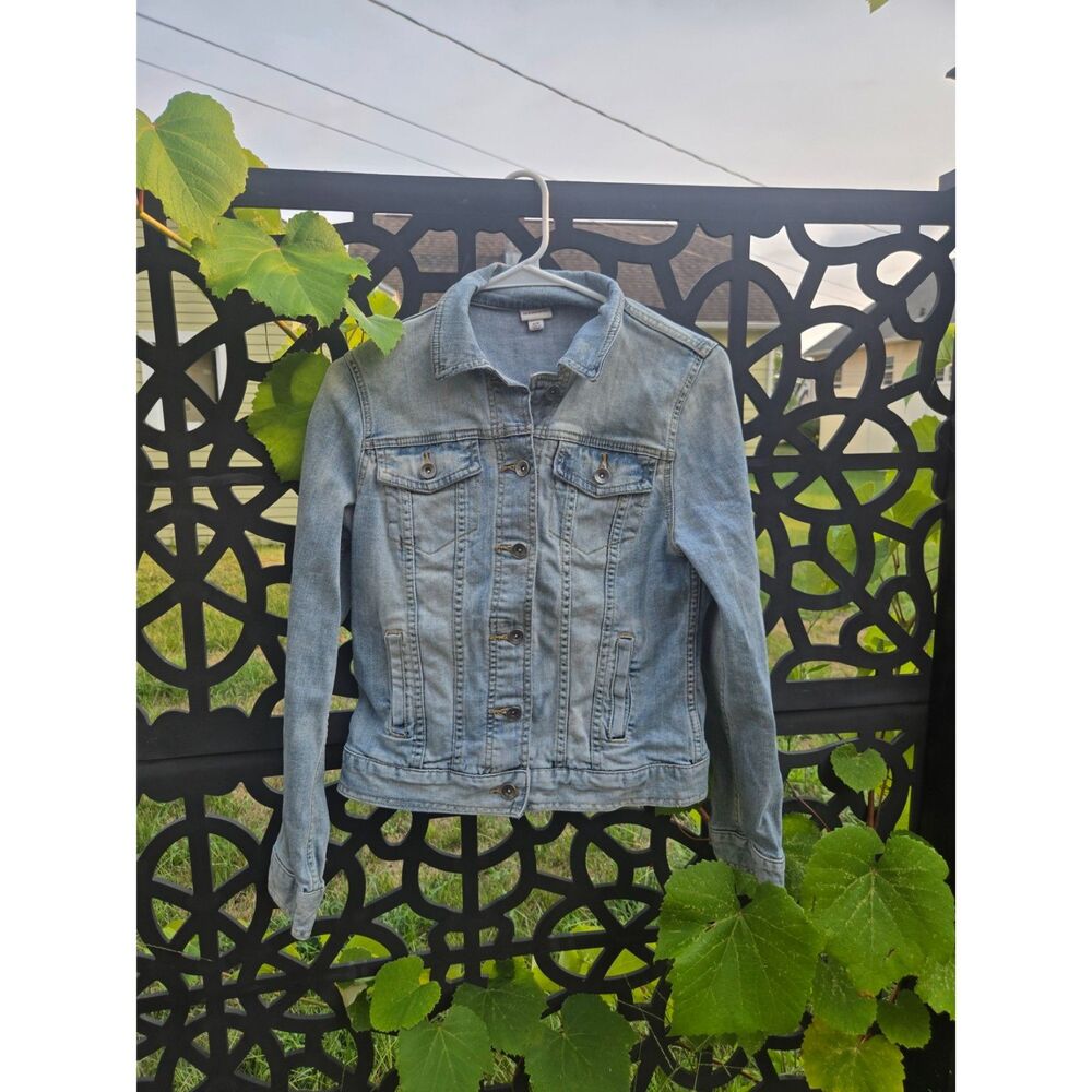 Women's Merona Lightwash Button Front  Denim Jean Jacket Small